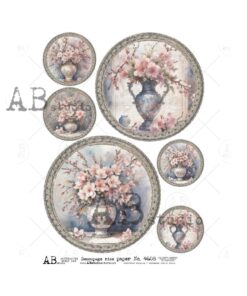 Hârtie de orez - Medallion Cherry Blossom - A4