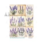 Hârtie de orez - Mini theme lavender 2 - A4