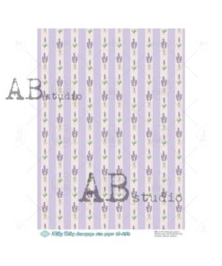 Hârtie de orez - Pattern lavender - A4