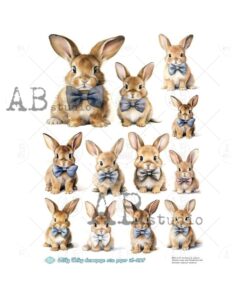 Hârtie de orez - Portrait Bunny - A4