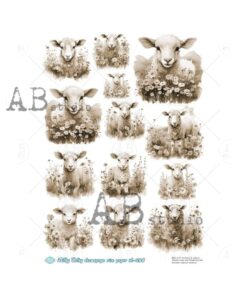Hârtie de orez - Portrait Lamb - A4