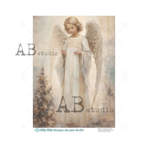 Hârtie de orez - Portrait of Angel 3 - A4 1