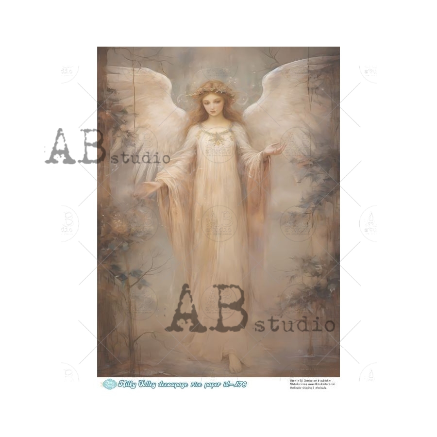Hârtie de orez - Portrait of Angel - A4 1 Hârtie de orez - Portrait of Angel - A4