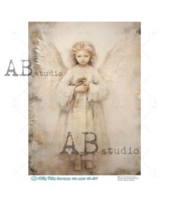 Hârtie de orez - Portrait of Angel girl - A4