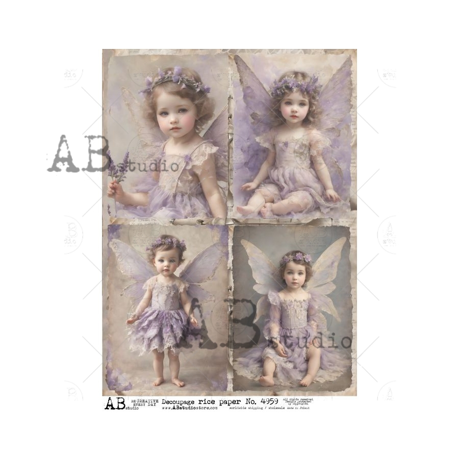 Hârtie de orez - Purple Baby Photo - A4 1 Hârtie de orez - Purple Baby Photo - A4