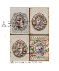 Hârtie de orez - Spring Victorian - A4