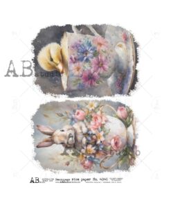 Hârtie de orez - Teacup surprise - A4