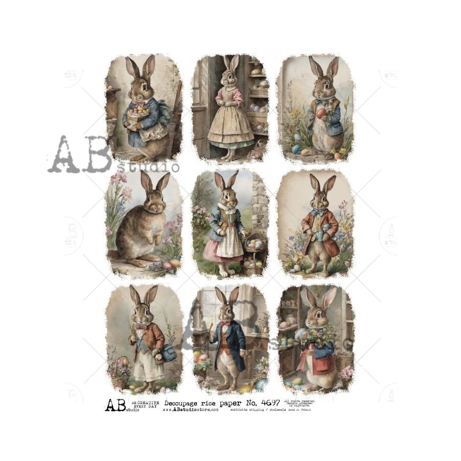 Hârtie de orez - The Easter Bunny 2 - A4 1 Hârtie de orez - The Easter Bunny 2 - A4