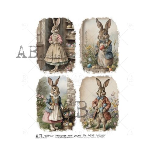 Hârtie de orez - The Easter Bunny - 4 - A4 1