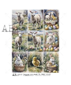 Hârtie de orez - The Easter themes - A4