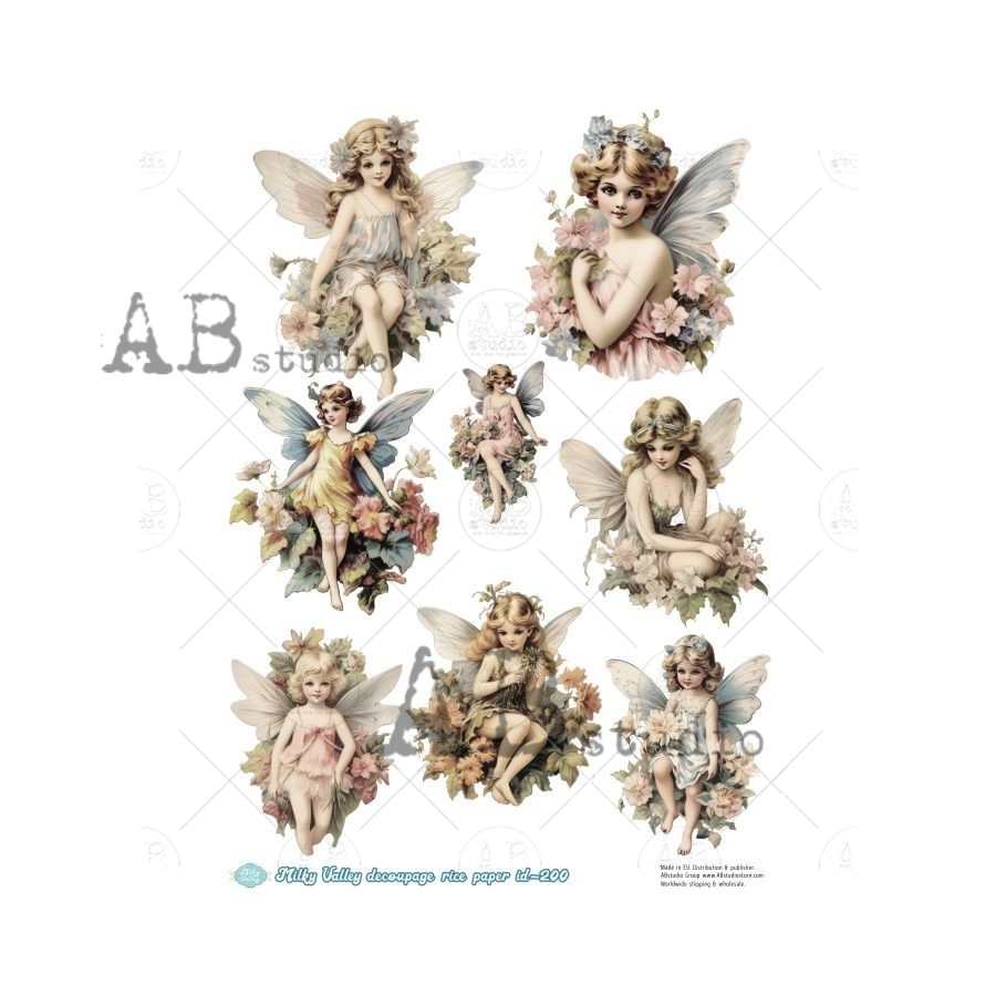 Hârtie de orez - Fairytale Clipart - A4 1 Hârtie de orez - Fairytale Clipart - A4