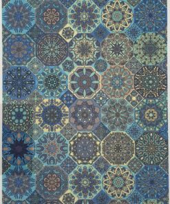 Hârtie transfer - decal - Blue Mandala - 25x35 cm