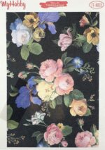 Hartie transfer - decal - Flowers Wallpaper - 25x35 cm
