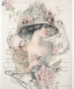 Hârtie transfer - decal - Madame - 25x35 cm