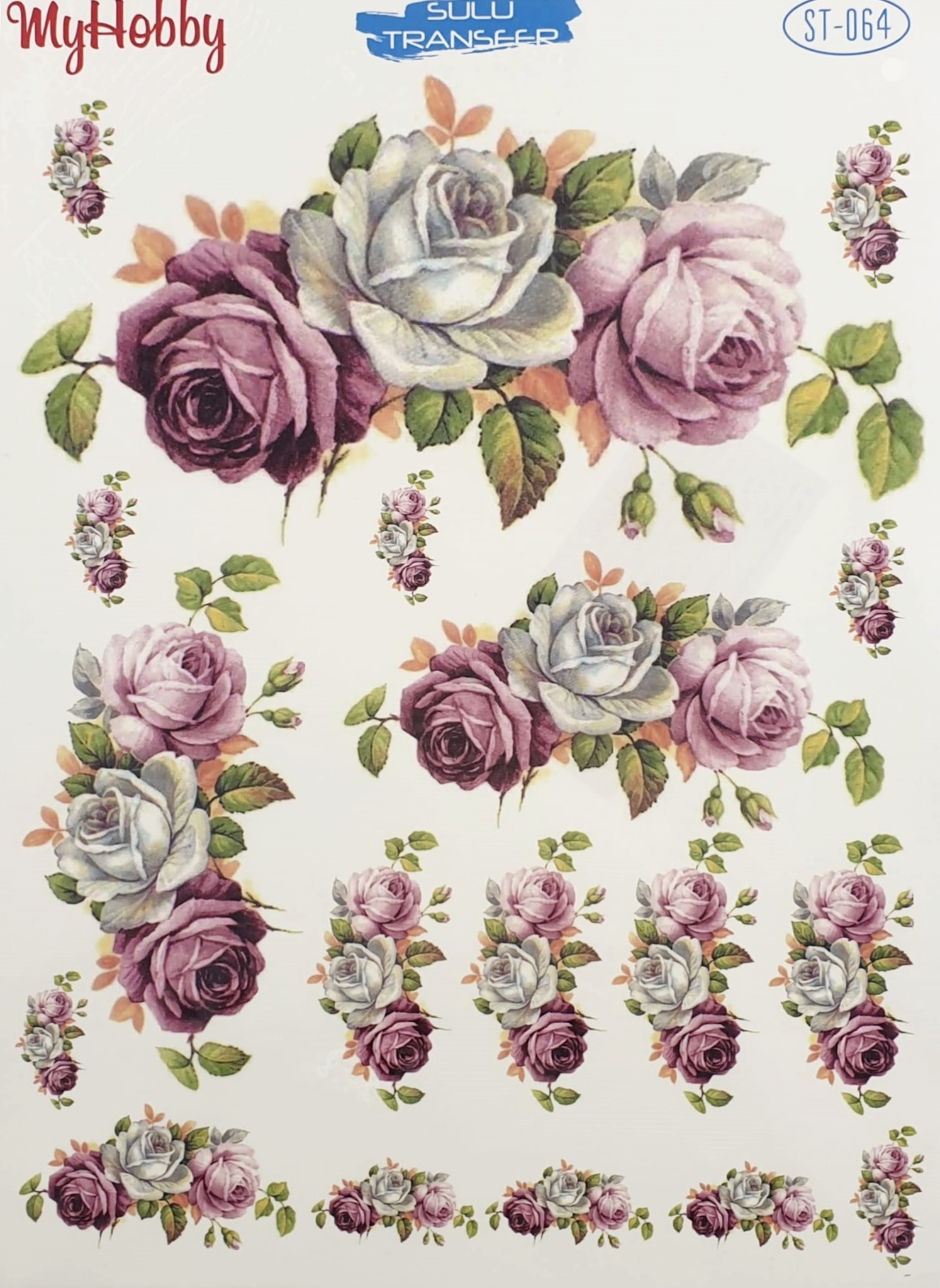 Hârtie transfer - water - 3 Roses - 25x35 cm 1 Hârtie transfer - water - 3 Roses - 25x35 cm