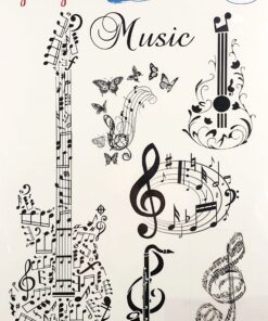 Hârtie transfer - water - Music - 25x35 cm