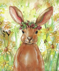 Șervețel - Flower Bunny - 33x33 cm