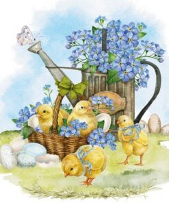 Șervețel - Forget -Me-Not & Chicks - 33x33 cm