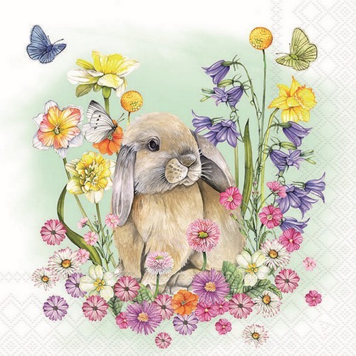 Șervețel - Little Rabbits - 33x33 cm 1 Șervețel - Little Rabbits - 33x33 cm