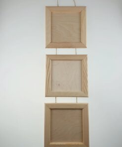Set 3 rame lemn cu sfoară - 23x23 cm