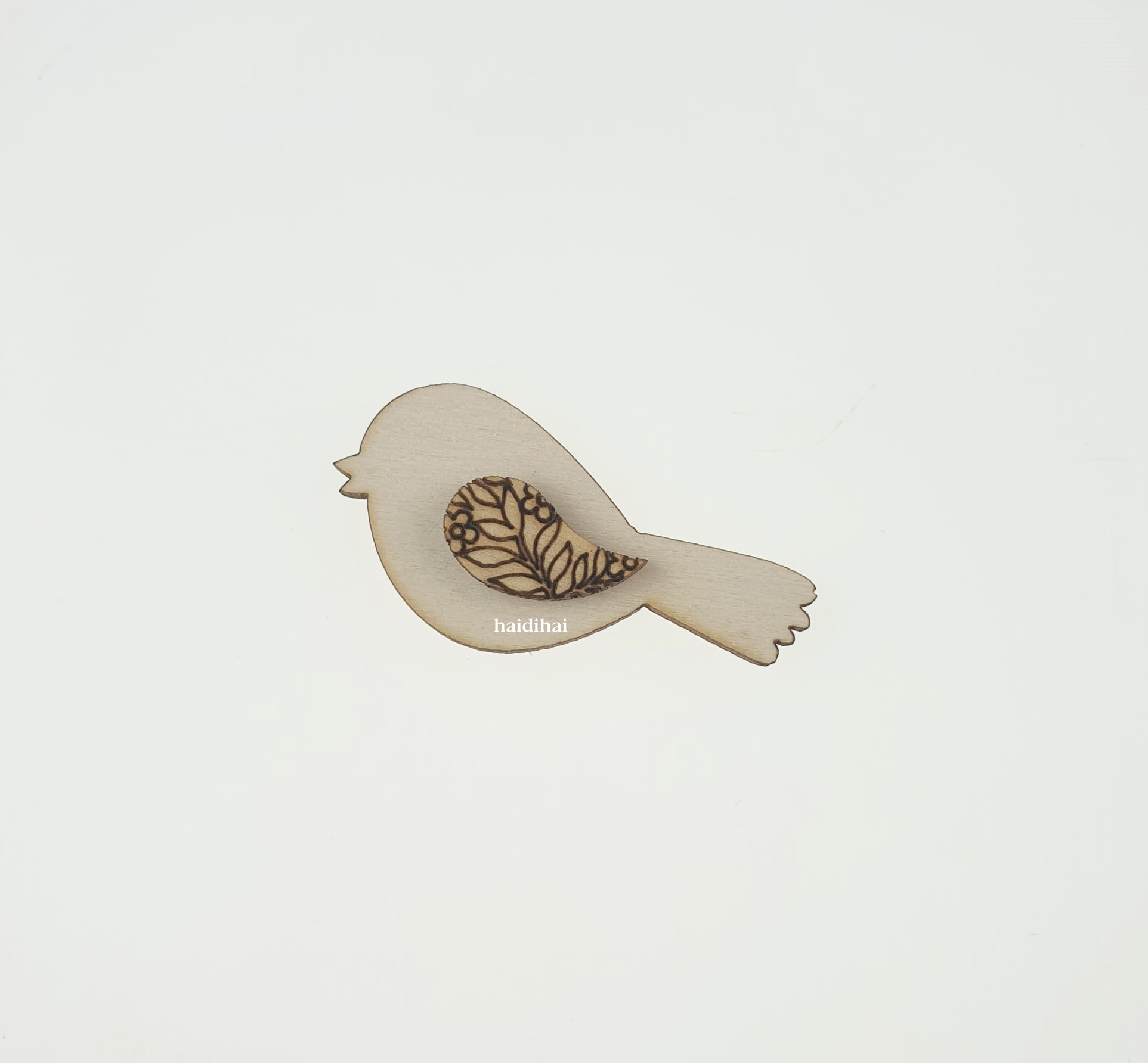 Decorațiune lemn - Bird Chirping - 2 elemente 1 Decorațiune lemn - Bird Chirping - 2 elemente