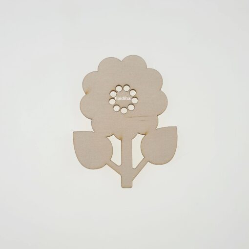 Decorațiune lemn - Flower - 10x7,7 cm 1