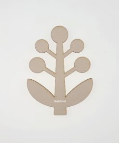 Decorațiune lemn - Flower - 12x8,7 cm