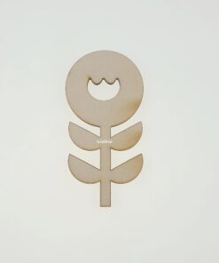 Decorațiune lemn - Flower Power - 10x5 cm