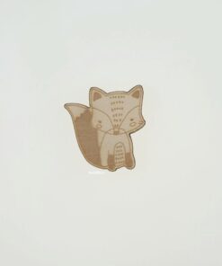 Decorațiune lemn - Fox pin - 3x2,6 cm