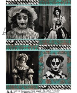 Hârtie de orez - 4 sketches du cirque - A4