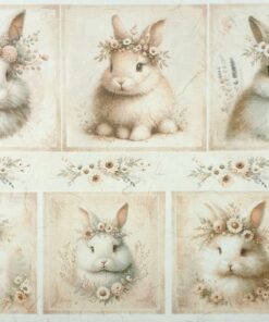 Hârtie de orez - Cute Bunnies - 32x45 cm