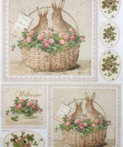 Hârtie de orez - Easter Bunnies 2 - A4