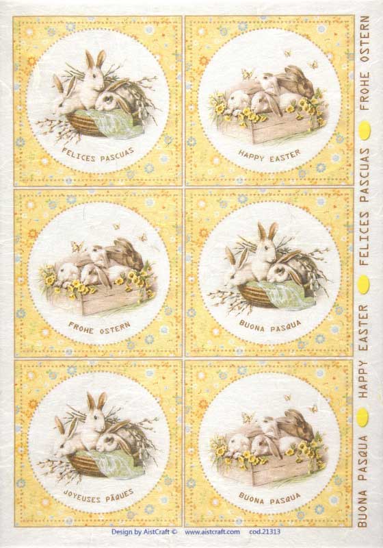 Hârtie de orez - Easter Bunny - A4 1 Hârtie de orez - Easter Bunny - A4