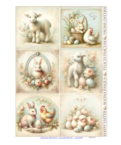 Hârtie de orez - Easter Lamb - A4