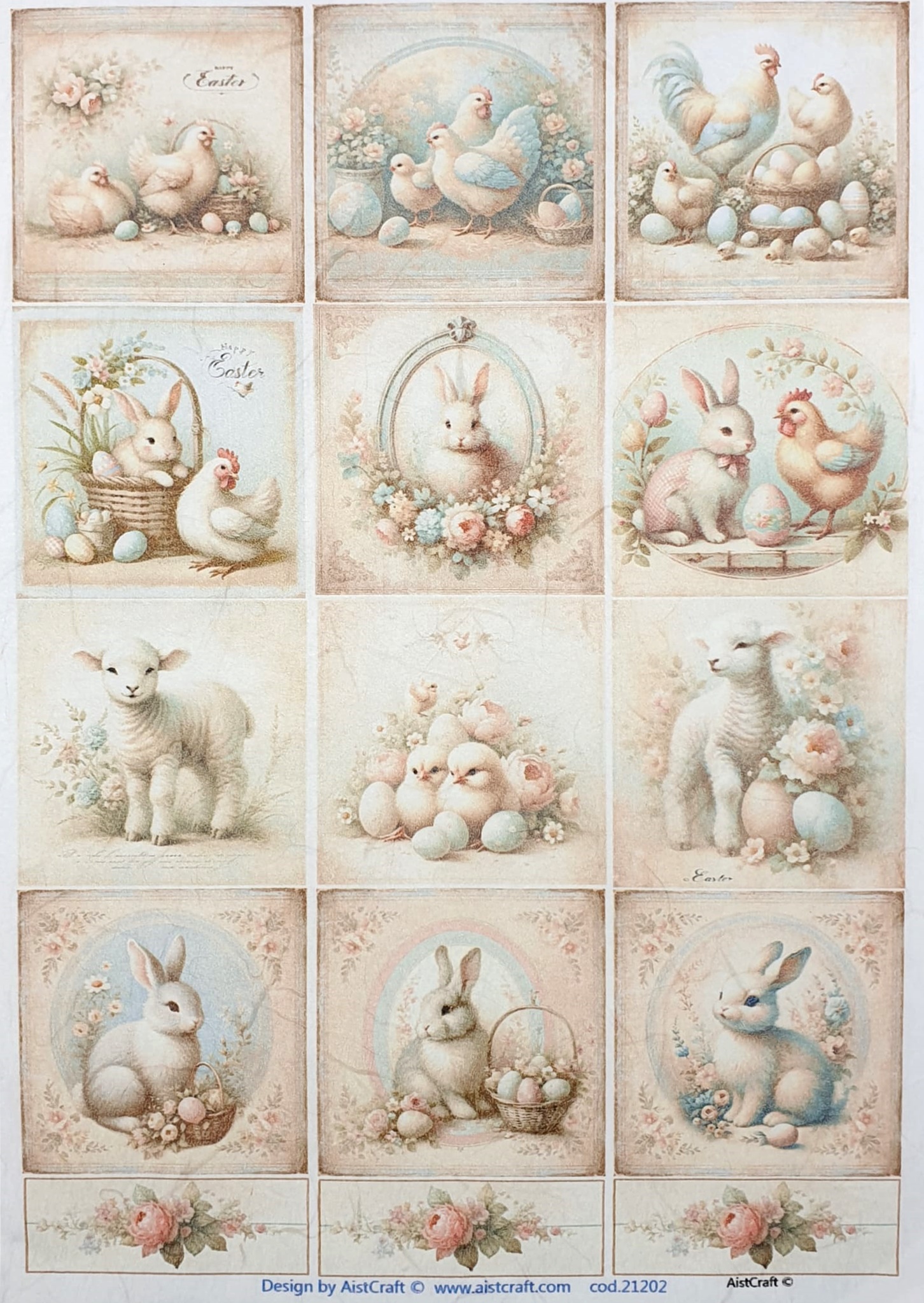 Hârtie de orez - Easter Scenes - A4 1 Hârtie de orez - Easter Scenes - A4