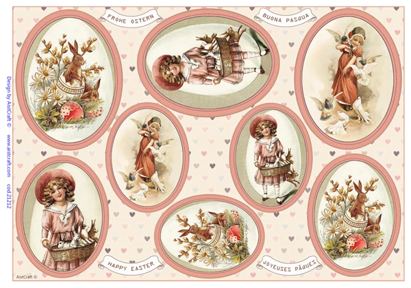 Hârtie de orez - Happy Easter 3 - A4 1 Hârtie de orez - Happy Easter 3 - A4