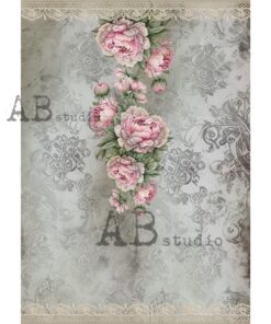Hârtie de orez - Shabby Wallpaper 1 - A4