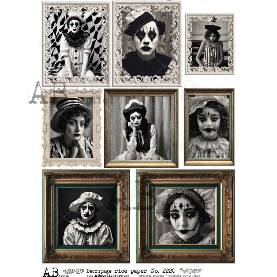 Hârtie de orez - Sketches du cirque - A4 1 Hârtie de orez - Sketches du cirque - A4