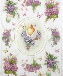 Hârtie de orez - Viola Easter - A4