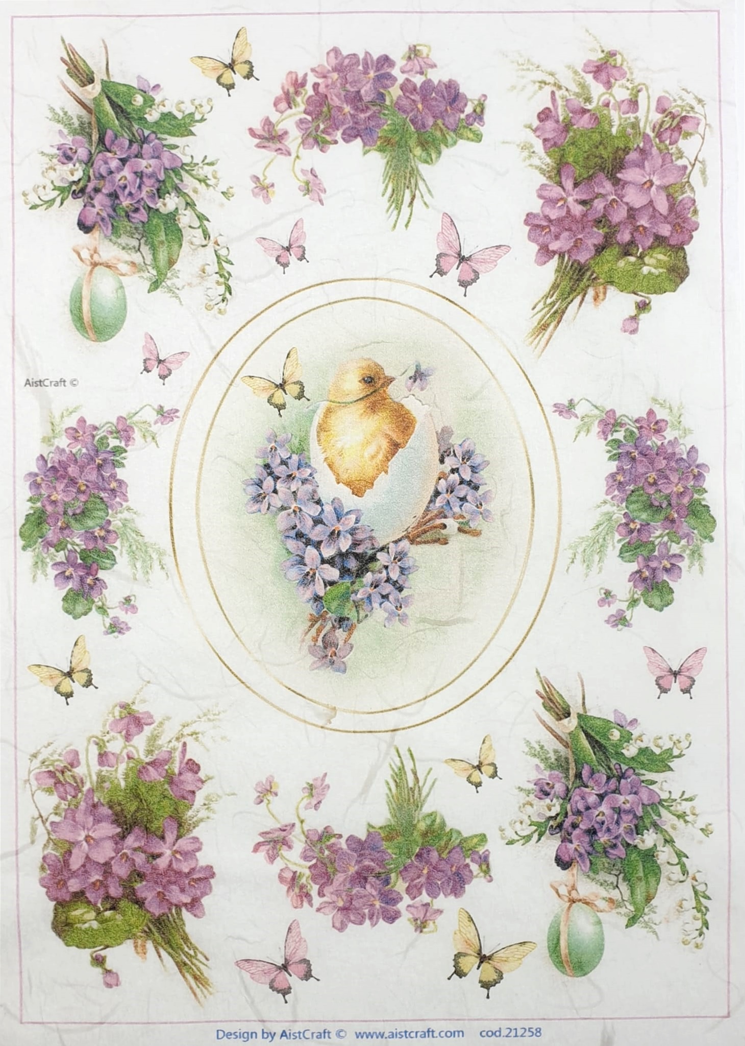 Hârtie de orez - Viola Easter - A4 1 Hârtie de orez - Viola Easter - A4