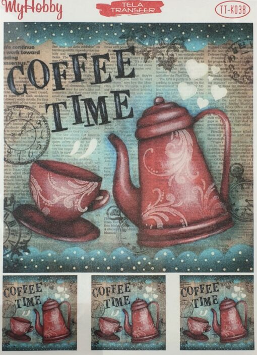 Hârtie transfer – decal – Coffee Time – 25×35 cm 1