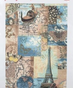 Hârtie transfer – decal – Collages with Butterflaies – 25×35 cm