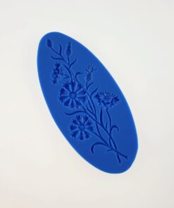 Matriță silicon - Albăstrele - 7x16x1 cm