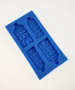 Matriță silicon - Houses - 14,3x7,5x1,2 cm