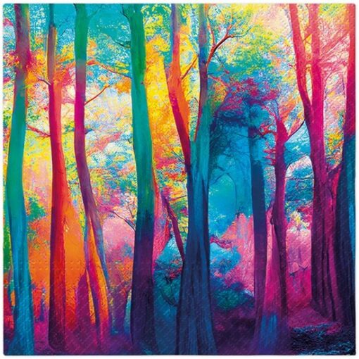 Șervețel - Colorful Magic Forest - 33x33cm 1
