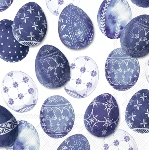 Șervețel - Decorated Eggs blue - 33x33 cm 1