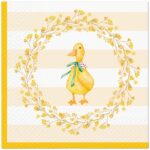Șervețel - Duck with Wreath - 33x33 cm