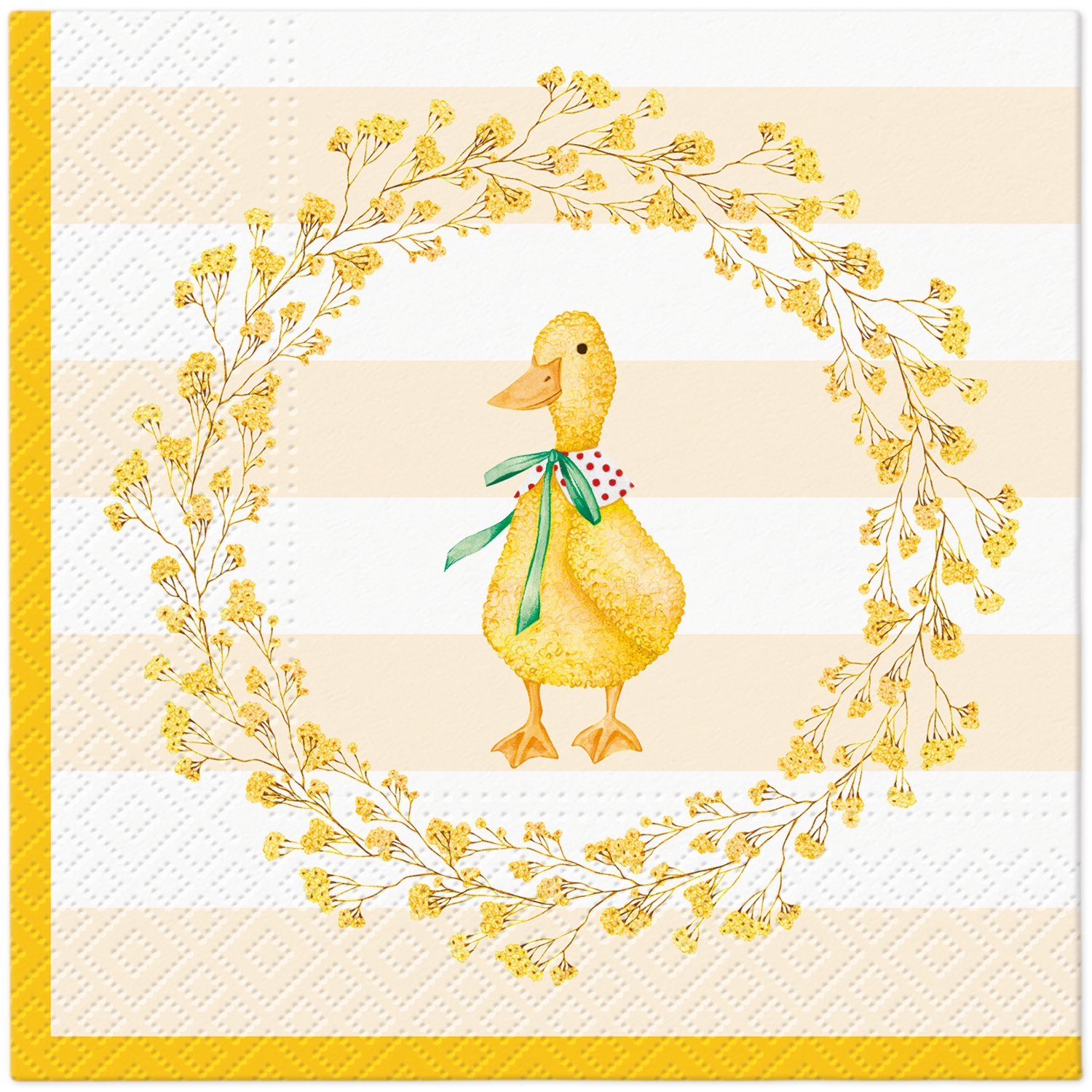 Șervețel - Duck with Wreath - 33x33 cm 1 Șervețel - Duck with Wreath - 33x33 cm