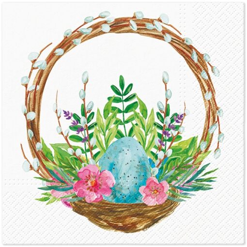 Șervețel - Easter Basket Catkins - 33x33 cm 1