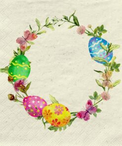 Șervețel - Easter Wreath - 33x33 cm